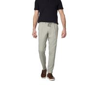 bugatti Bundfaltenhose Herren Regular Fit Baumwolle-Leinen grau, 36/34