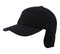 bugatti Cap With Checkered Pattern And Ear Flaps M Black