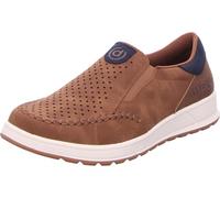 bugatti Casual Slip-On Sneaker, Slipper mit Gummizug und Logo, Cognac, 44 EU