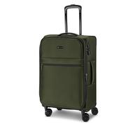BUGATTI Check-in Koffer für Damen und Herren | mittelgroßer Trolley 41.5 x 23.5 x 65cm aus hochwertigem, flexiblem Polyester Material | Erweiterbar & Doppelrolle| Valencia Soft Serie