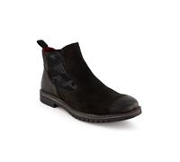 bugatti Chelsea Boots Herren Veloursleder schwarz, 41 (7.5)