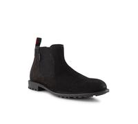 bugatti Chelsea Boots Herren Veloursleder schwarz, 45 (10.5)