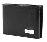 bugatti City Line RFID Coin Wallet with Flap 4CC Metal Logo Black