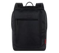 bugatti Clark Rucksack 15" aus Leder, Alltagsrucksack für die Arbeit oder Freizeit, schwarz