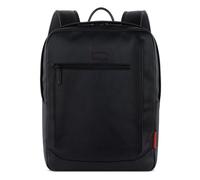 bugatti Clark Rucksack 15" aus Leder, Alltagsrucksack für die Arbeit oder Freizeit, schwarz