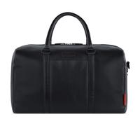 bugatti Clark Reisetasche aus Rindleder, Weekender und Gymtasche für Sport und Freizeit, schwarz