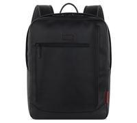 bugatti Clark Rucksack 15" aus Leder, Alltagsrucksack für die Arbeit oder Freizeit, schwarz