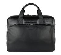 bugatti Comet große Aktentasche aus Leder mit 15" Laptopfach, Businesstasche, schwarz