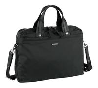 Bugatti Contratempo kleine Aktentasche für Damen und Herren mit Laptopfach - Businesstasche Klein Laptoptasche - Bürotasche Lehrertasche in Schwarz