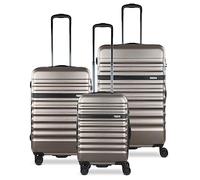 bugatti Corium 3er-Hartschalen Kofferset (S,M,L) 4 Rollen mit TSA-Zahlenschloss, Rose