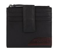 bugatti Corso Deluxe Minibörse mit RFID-Schutz, kleine Börse Querformat aus Leder, schwarz