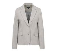 Kurzblazer BUGATTI, Damen, Gr. 46, 240, grau, 63% Polyester, 34% Viskose, 3% Elasthan, unifarben, casual, normal, Langarm normaler Saum, Blazer, mit Streifen (39627834-46) 240, grau