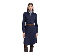 Blusenkleid BUGATTI, Damen, Gr. 40, Normalgrößen, blau (marine), 70% Viskose, 25% Polyester, 5% Elasthan, unifarben, normal, Kleider Blusenkleid, in legerer Optik (26042220-40)