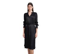 Blusenkleid BUGATTI, Damen, Gr. 36, Normalgrößen, schwarz, 100% Viskose, unifarben, normal, Kleider Blusenkleid, mit Bindegürtel (32663427-36)