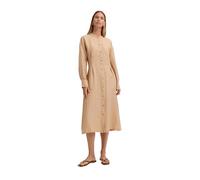 Blusenkleid BUGATTI, Damen, Gr. 44, Normalgrößen, 50, beige, 58% Leinen, 27% Polyester, 15% Viskose, gestreift, normal, Kleider Blusenkleid, Modern Fit mit Streifen (16509068-44) 50, beige