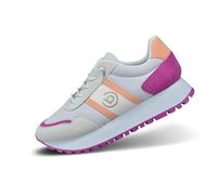 bugatti Damen Chunky-Sneaker mit pinken und neonorangenen Details, hervorragender Dämpfung und ganztägigem modischen Look weiß/Multicolour 38 EU