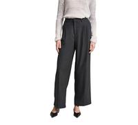 Stoffhose BUGATTI, Damen, Gr. 38, Normalgrößen, grau (dunkelgrau), 64% Polyester, 34% Viskose, 2% Elasthan, unifarben, casual, normal, Hosen, mit Eingrifftaschen (41623412-38) dunkelgrau