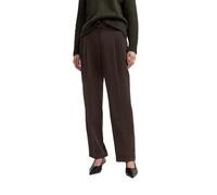 Stoffhose BUGATTI "Stretch-Komfort", Damen, Gr. 42, Normalgrößen, braun (90, braun), 64% Polyester, 34% Viskose, 2% Elasthan, unifarben, normal, Hosen, mit Bundfalte (71699259-42) 90, braun