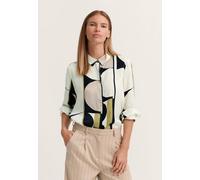 Hemdbluse BUGATTI "Viskose", Damen, Gr. 44, 50, beige, Chiffon, 100% Viskose, bedruckt, normal, ohne Ausschnitt, Blusen Hemdbluse, mit verdeckter Knopfleiste (17213101-44) 50, beige