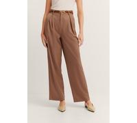 Stoffhose BUGATTI, Damen, Gr. 38, Normalgrößen, beige (50, beige), 70% Polyester, 25% Viskose, 5% Elasthan, unifarben, normal, Hosen Stoffhose, mit geradem Beinverlauf (62390406-38) 50, beige