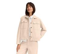 Jeansjacke BUGATTI "Loose Fit", Damen, Gr. 36, 50, beige, 100% Baumwolle, unifarben, loose fit, Jacken Jeansjacke, aus Baumwolle mit Hemdkragen (54871157-36) 50, beige