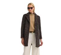 Kurzmantel BUGATTI "Comfort Fit", Damen, Gr. 40, 90, braun, 34% Wolle, 22% Baumwolle, 22% Polyacryl, 20% Polyester, 2% Elasthan, unifarben, casual, comfort fit, Langarm normaler Saum, Mäntel, mit Flex