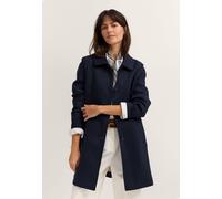 Kurzmantel BUGATTI "Regular Fit", Damen, Gr. 36, blau (390, marine), 80% Viskose, 20% Polyurethan, unifarben, regular fit, Mäntel Kurzmantel, aus Neopren mit Knopfleiste (17328850-36) 390, marine