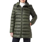 bugatti Damen lange Steppjacke aus der Respect Nature Kollektion mit abnehmbarer Kapuze
