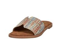 bugatti Damen Sandaletten, Frauen Sandalen,Sommersandalen,bequem,flach,Sommerschuhe,Freizeitschuhe,offene Schuhe,Light Blue/Multicolour (4281),37 EU/EU UK