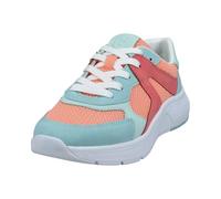 bugatti Damen Sandaletten, Frauen Sandalen,Sommersandalen,bequem,flach,Sommerschuhe,Freizeitschuhe,offene Schuhe,Light Blue/Light red (4232),37 EU/EU UK