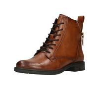 bugatti Damen Schnür-Stiefeletten 415AFS3X5000-6300 Weite Normal Reißverschluss Kunstleder Cognac 39 EU