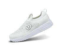 bugatti Damen-Slip-On-Mesh-slipper mit leichtem Design, verbesserter Flexibilität und stilvollem Komfort für legere-sportliche Looks weiß/metallics 41 EU