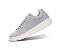 bugatti Damen Sneaker aus hellblauem Wildleder mit Flyknit-Zungeneinsatz, Logo-Detail und robusten Gummisohlen hellblau 41 EU