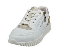 bugatti Damen Sneaker Mid-Top 435AI6065050-2190 Weite Normal Reißverschluss Kunstleder Offwhite/metalics 40 EU