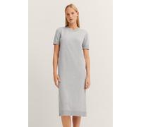 Strickkleid BUGATTI, Damen, Gr. M, Normalgrößen, 240, grau, 96% Viskose, 4% Elasthan, unifarben, normal, Kurzarm, Kleider, mit kurzen Ärmeln & Seitenschlitzen (86817932-M) 240, grau