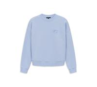 Sweatshirt BUGATTI "Modern Fit", Damen, Gr. L, blau (320, hellblau), 65% Baumwolle, 35% Polyester, unifarben, normal, Rundhals, Sweatshirts Sweatshirt, Modern Fit Baumwollmix Rundhals (28043201-L) 320