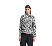 Langarmshirt BUGATTI, Damen, Gr. XXL, schwarz, 47% Baumwolle, 35% Polyester, 15% Viskose, 3% Elasthan, unifarben, normal, normaler Saum, Shirts Langarmshirt, mit grafischen Mustern (21297739-XXL)