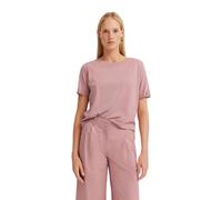 T-Shirt BUGATTI, Damen, Gr. XXL, 720, rose, 50% Baumwolle, 50% Modal, unifarben, casual, normal, Rundhals, Kurzarm normaler Saum, Shirts, mit verkürztem Schnitt (49984951-XXL) 720, rose