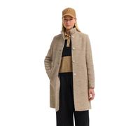 Wollmantel BUGATTI "Modern Fit", Damen, Gr. 40, 40, beige, 52% Polyester, 25% Polyacryl, 23% Wolle, unifarben, normal, normaler Saum, Mäntel, mit Flexcity Stretch und Stehkragen (55318354-40) 40, beig