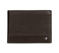 bugatti Due Geldbörse aus Leder mit RFID-Schutz, Herren-Portemonnaie mit Klappe, braun