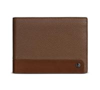 bugatti Due Geldbörse aus Leder mit RFID-Schutz, Herren-Portemonnaie mit Klappe, Cognac