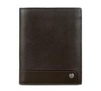 bugatti Due Herren-Portemonnaie aus Leder mit RFID-Schutz, Geldbörse mit Klappe, braun