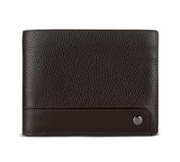 bugatti Due kleine Geldbörse aus Leder mit RFID-Schutz, Herren-Portemonnaie mit Klappe klein, braun