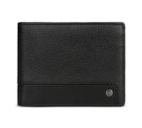 bugatti Due kleine Geldbörse aus Leder mit RFID-Schutz, Herren-Portemonnaie mit Klappe klein, schwarz