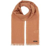 bugatti einfarbige klassiche Stola - 45 x 190 cm - unifarbener Sommerschal in Leinenmischung Camel