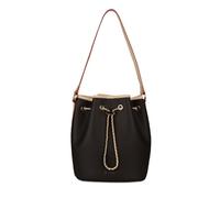bugatti Ella Beuteltasche aus Kunstleder, modische Damen-Handtasche mit Zugband, braun