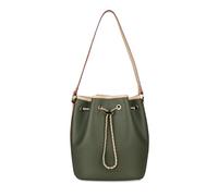 bugatti Ella Beuteltasche aus Kunstleder, modische Damen-Handtasche mit Zugband, olive