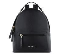 Bugatti Rucksack Ella klein für Damen Saffiano-Art Kunstleder Schwarz