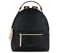bugatti Ella Rucksack klein für Damen, modischer Tagesrucksack aus Kunstleder, schwarz