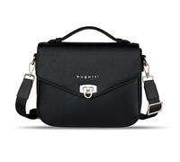 Henkeltasche BUGATTI "ELLA SAFFIANO", Damen, Gr. B/H/T: 25cm x 20cm x 11cm onesize, schwarz, Polyurethan (PU), Taschen (24806908-0) schwarz